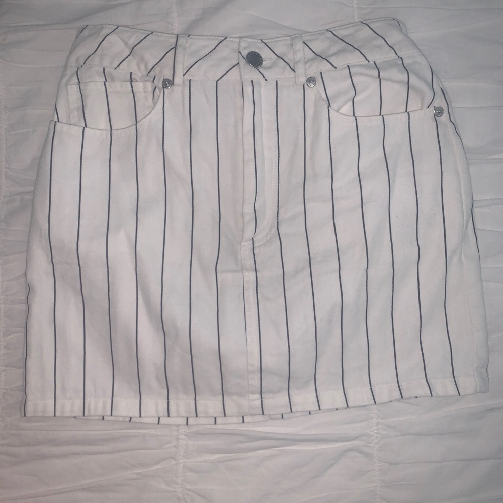 Forever 21 Black and White Striped Skirt